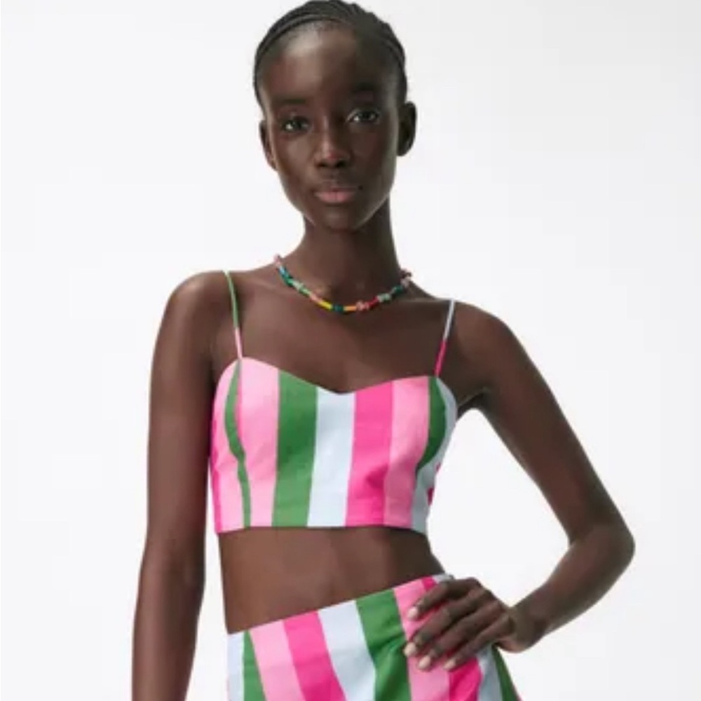 NWT Zara Multicolored Crop Top